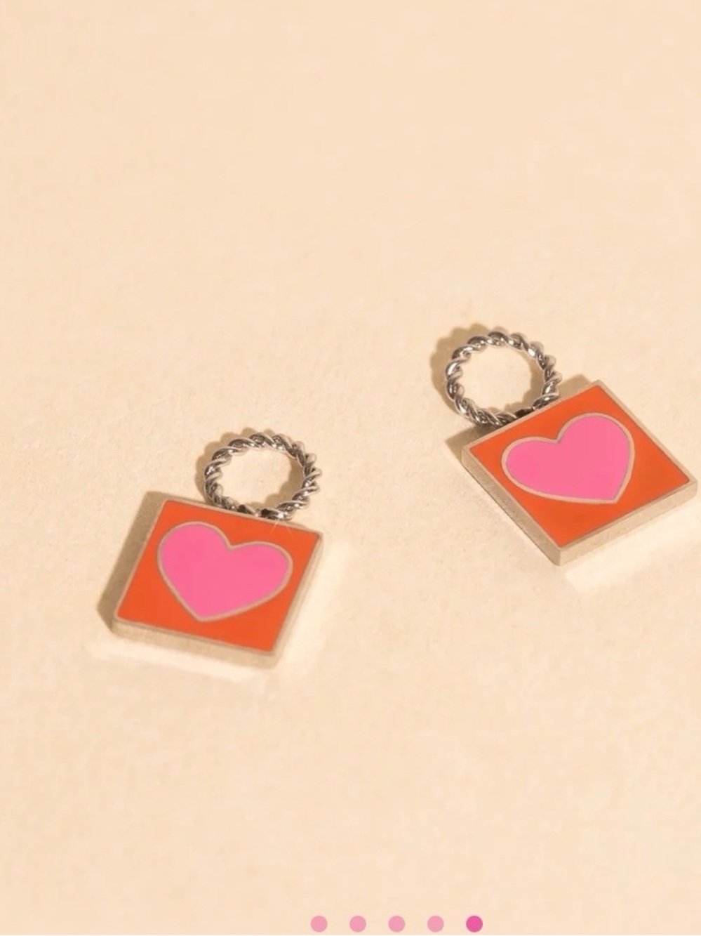 Oh Clem heart stamp charms (new)